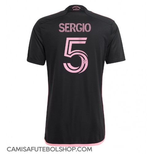 Camisa de time de futebol Inter Miami Sergio Busquets #5 Replicas 2º Equipamento 2024-25 Manga Curta